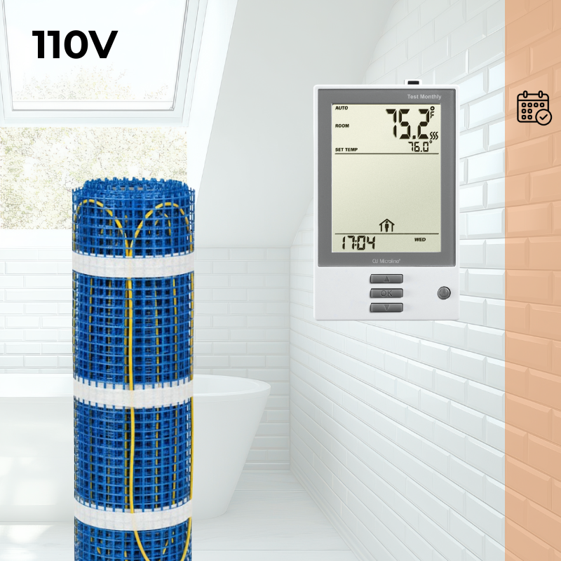 CosyFloor Mat Infloor Heating System with Programmable Thermostat 110V - Image 3