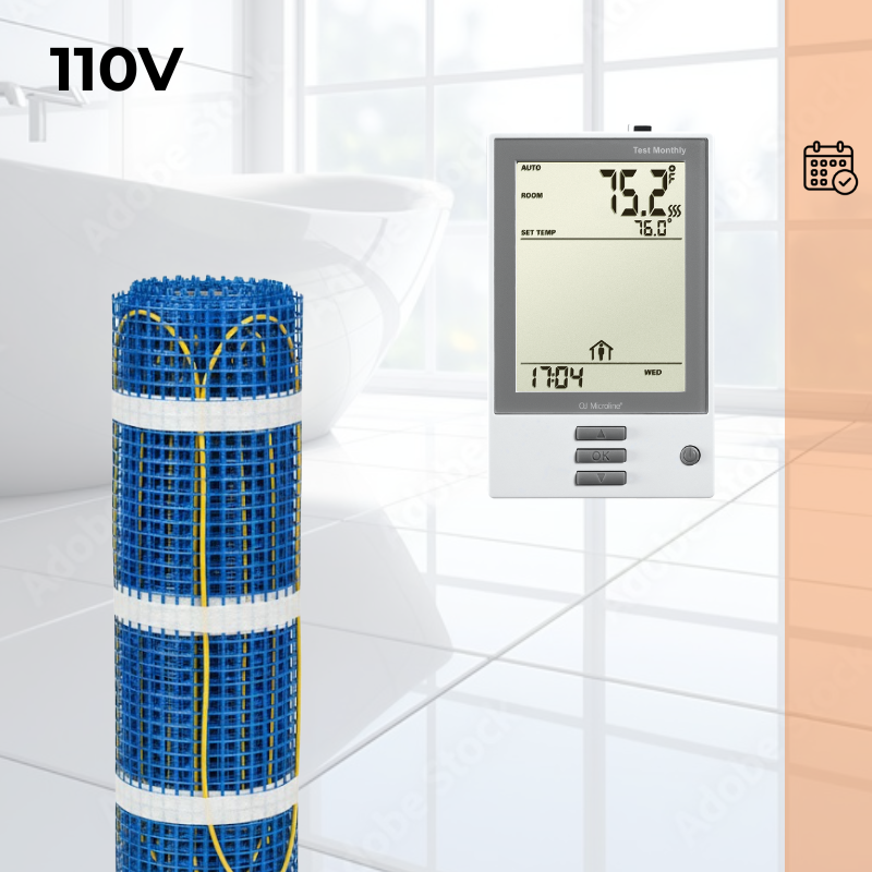 CosyFloor Mat Infloor Heating System with Programmable Thermostat 110V - Image 4