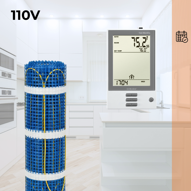 CosyFloor Mat Infloor Heating System with Programmable Thermostat 110V - Image 5