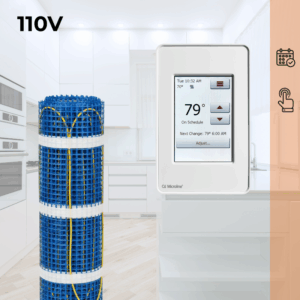 CosyFloor Mat Infloor Heating System with Touchscreen Thermostat 110V