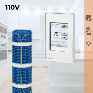 CosyFloor Mat Infloor Heating System with Touchscreen WiFi Thermostat 110V