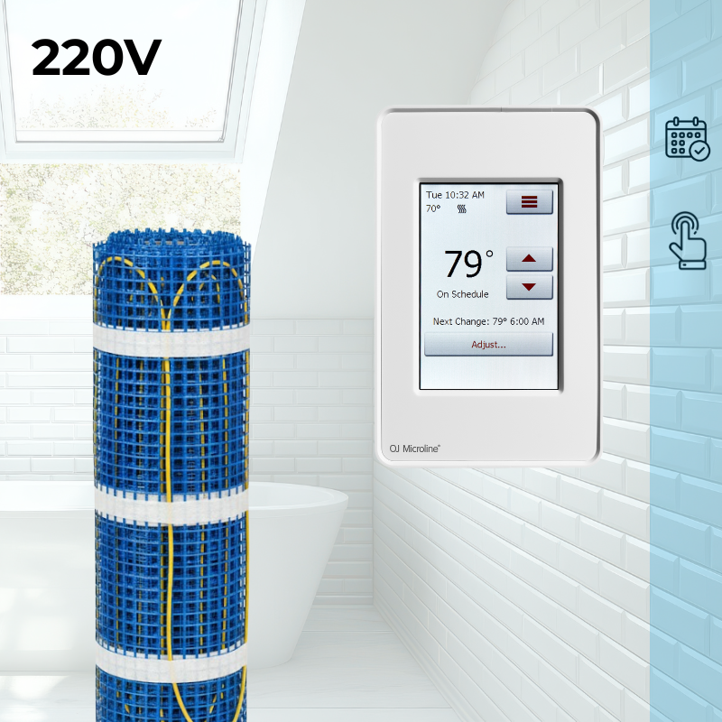 CosyFloor Mat Infloor Heating System with Touchscreen Thermostat 220V - Image 3