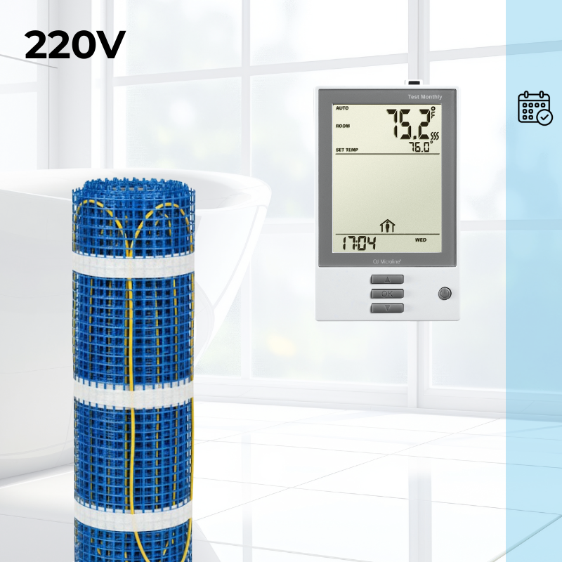 CosyFloor Mat Infloor Heating System with Programmable Thermostat 220V