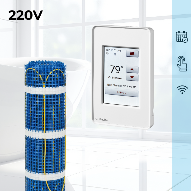 CosyFloor Mat Infloor Heating System with Touchscreen WiFi Thermostat 220V - Image 3