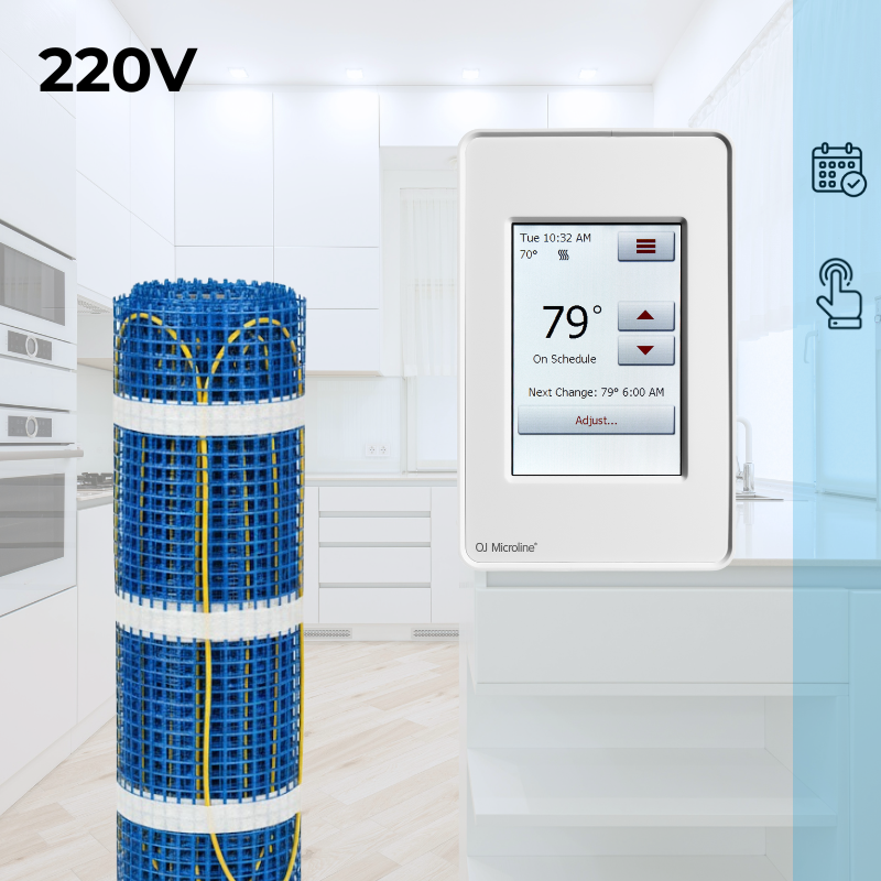 CosyFloor Mat Infloor Heating System with Touchscreen Thermostat 220V - Image 5