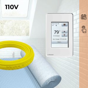 CosyFloor Cable Infloor Heating System with Touchscreen Thermostat 110V
