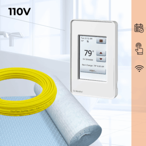 CosyFloor Cable Infloor Heating System with Touchscreen WiFi Thermostat 110V