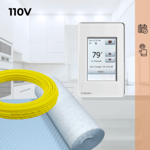 CosyFloor Cable Infloor Heating System with Touchscreen Thermostat 110V