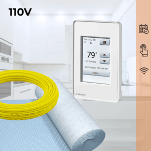 CosyFloor Cable Infloor Heating System with Touchscreen WiFi Thermostat 110V