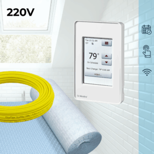 CosyFloor Cable Infloor Heating System with Touchscreen Wifi Thermostat 220V