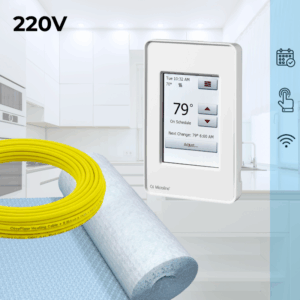 CosyFloor Cable Infloor Heating System with Touchscreen Wifi Thermostat 220V