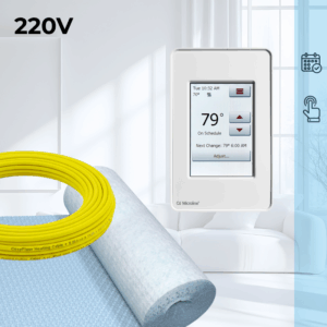 CosyFloor Cable Infloor Heating System with Touchscreen Thermostat 220V