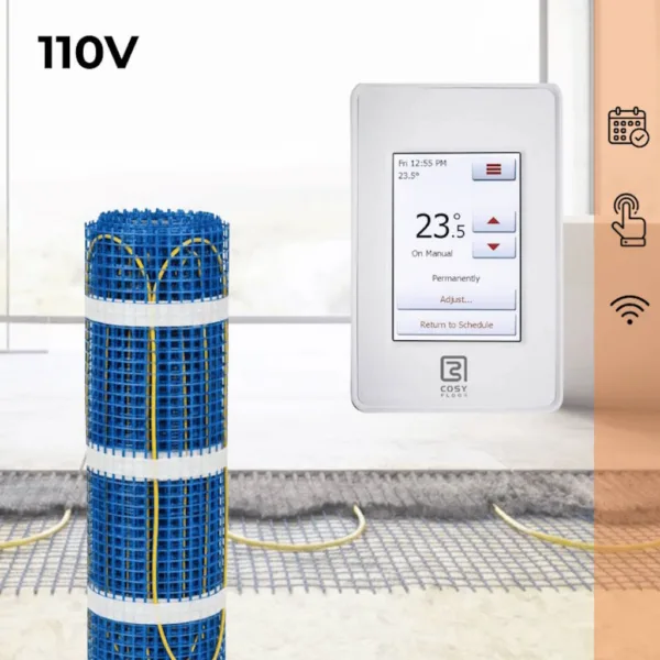 CosyFloor Mat Infloor Heating System with Touchscreen WiFi Thermostat ...